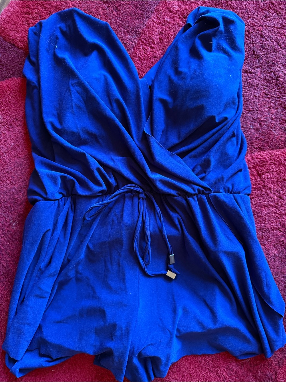 Magicsuit Royal Blue One-Piece Swimsuit with Tie Front